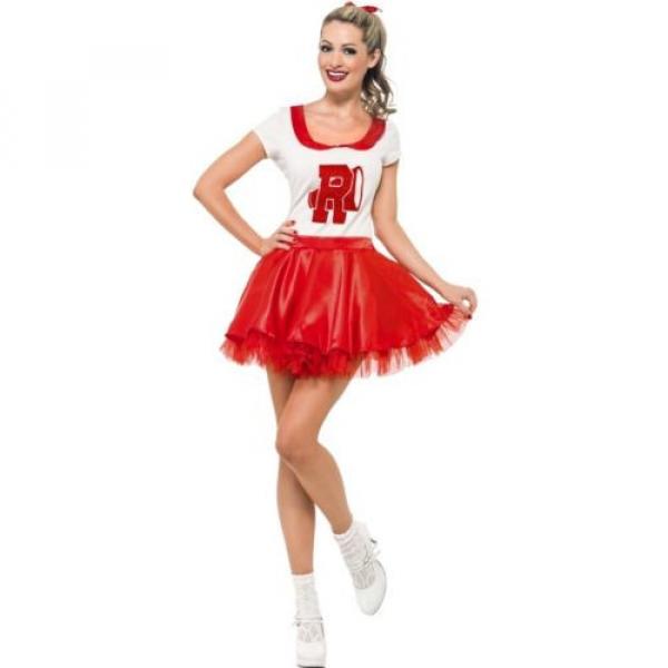 Grease Sandy Costume Womens Ladies Cheerleader School Prom Fancy Dress Outfit #2 image