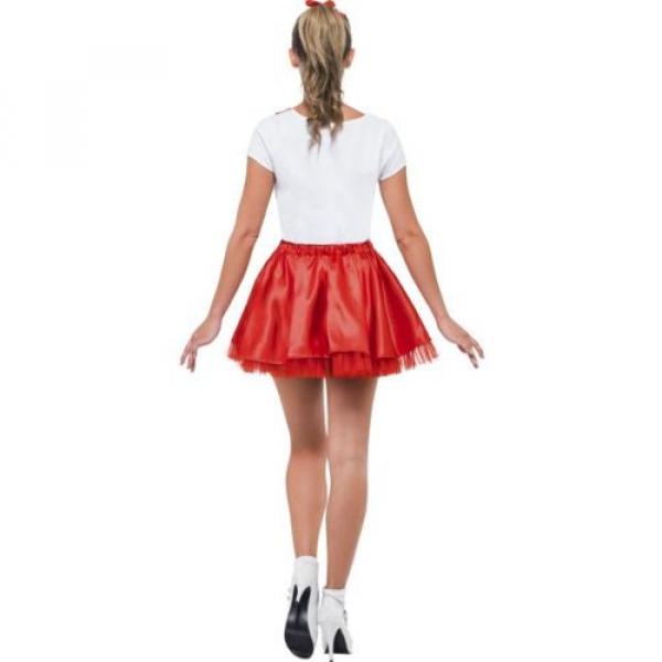 Grease Sandy Costume Womens Ladies Cheerleader School Prom Fancy Dress Outfit #4 image