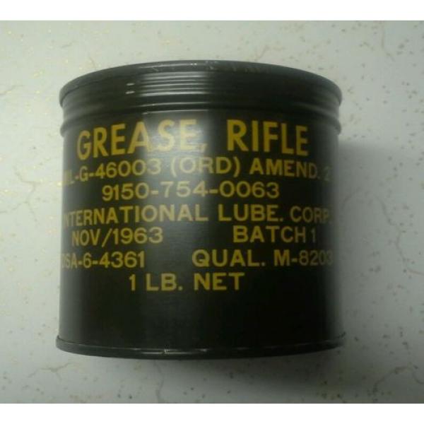 Vintage military grease can rifle nos full can 1963 #1 image