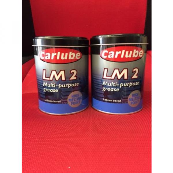 2 x MULTI PURPOSE GREASE LARGE LM2 - 2 x 500g TUBS BASED CARLUBE GREASE #1 image