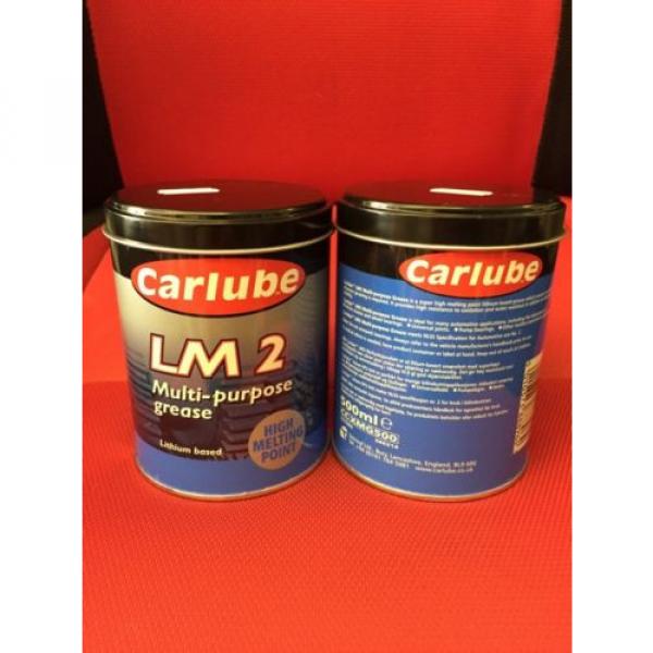 2 x MULTI PURPOSE GREASE LARGE LM2 - 2 x 500g TUBS BASED CARLUBE GREASE #4 image