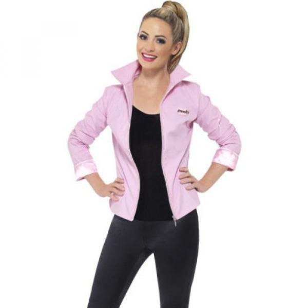 Deluxe Pink Lady Ladies Jacket Grease Frenchy Rizzo Fancy Dress Costume 25875 #1 image